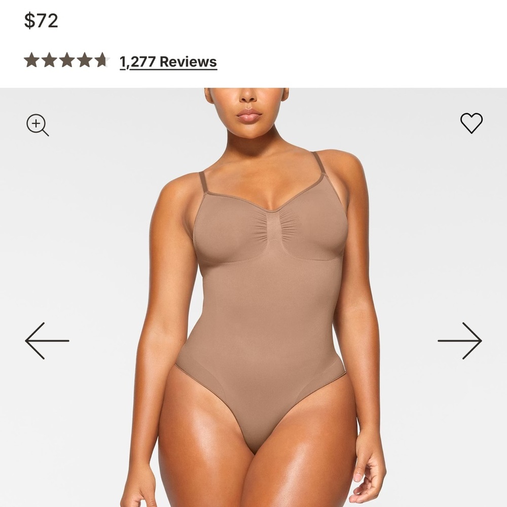 SKIMS Seamless Brief Bodysuit in Sienna Taupe